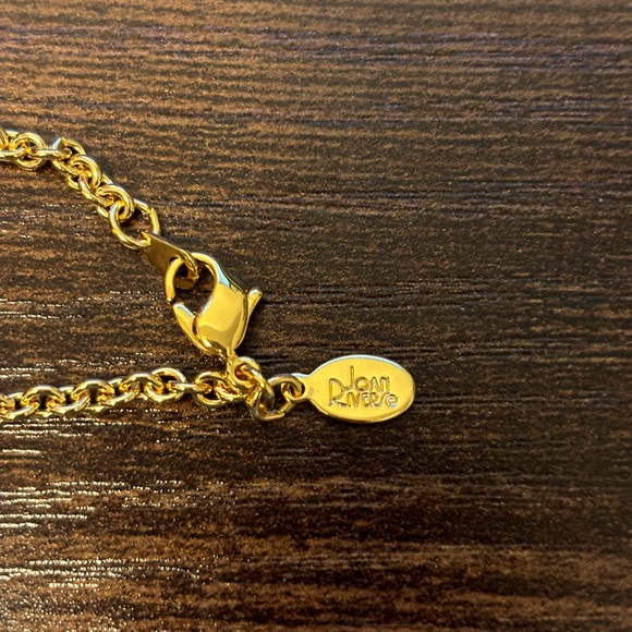 Joan Rivers vintage red, white, and blue enamel egg pendant necklace 32” - Picture 6 of 6